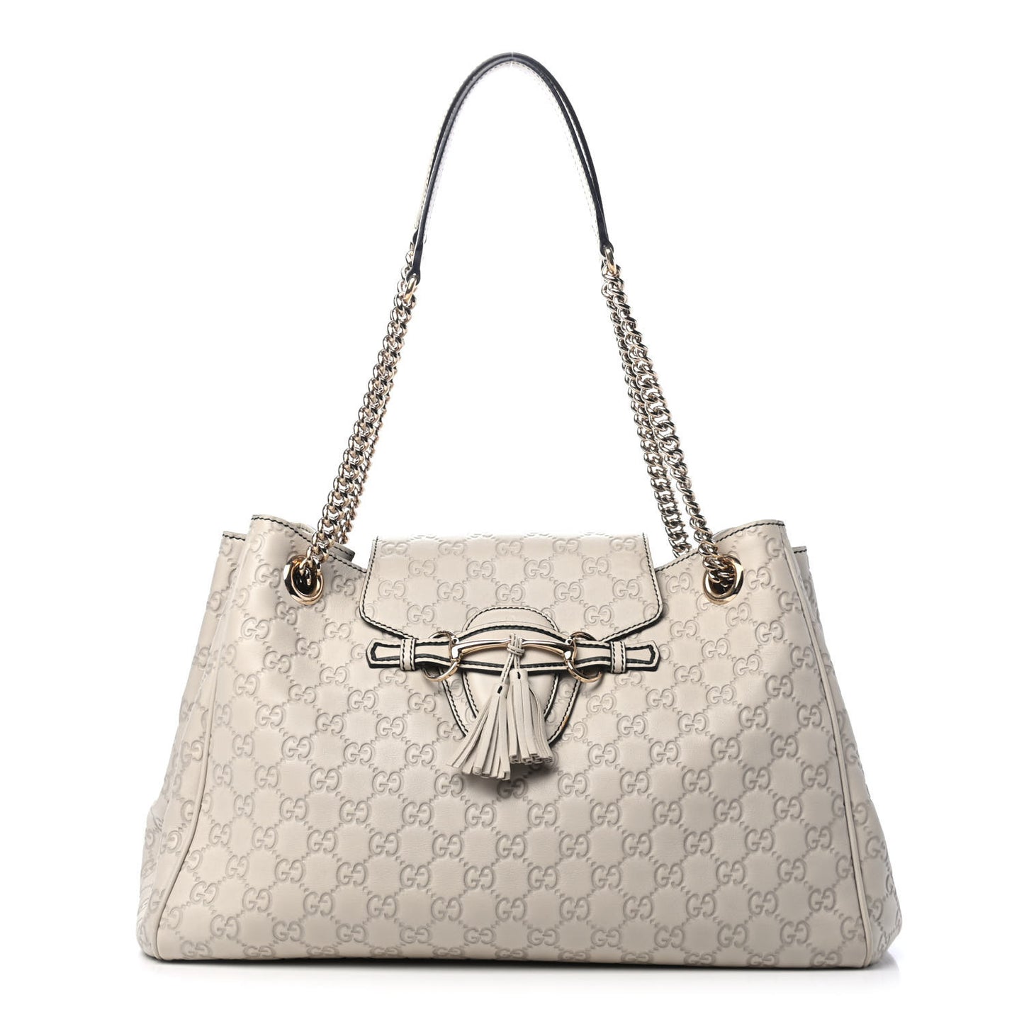 Guccissima Signature Medium Emily Shoulder Bag Mystic White