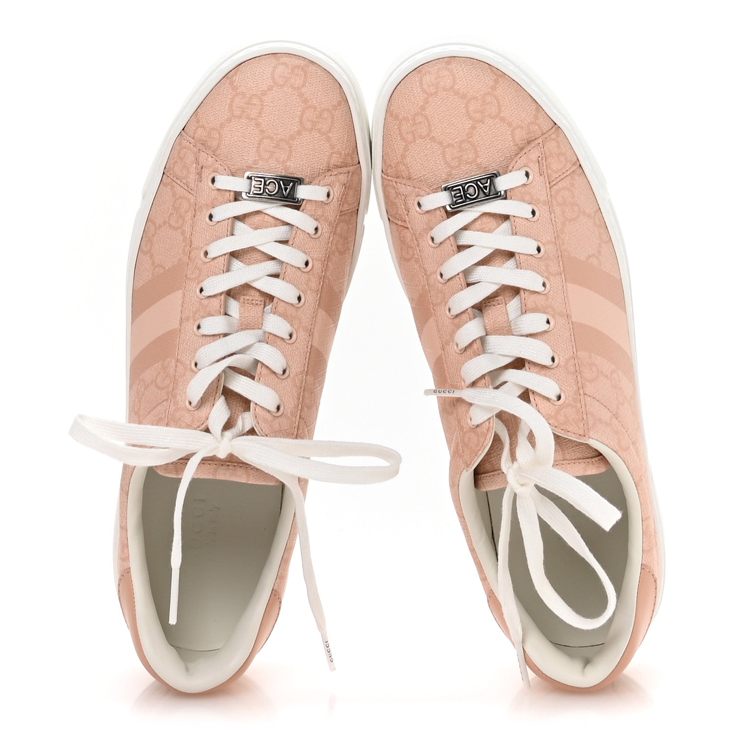 Gucci GG Supreme Tonal Web Womens New Ace Sneakers 39 Pink 2 of 9