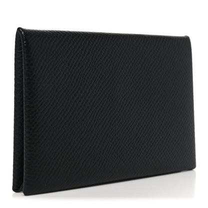 Hermes Epsom Calvi Card Case Black 3 of 6