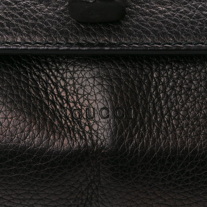Gucci Pebbled Calfskin Bamboo Daily Clutch Black 8 of 13