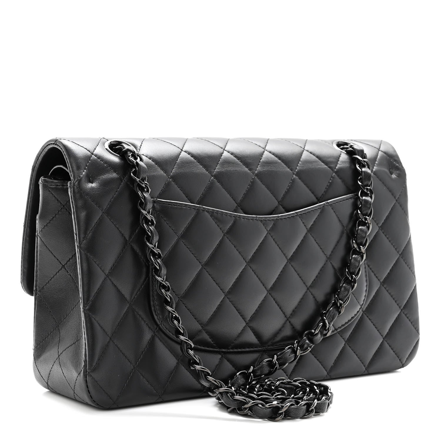 Chanel Lambskin Quilted Medium Double Flap So Black 3 of 10