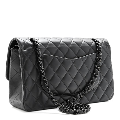 Chanel Lambskin Quilted Medium Double Flap So Black 3 of 10