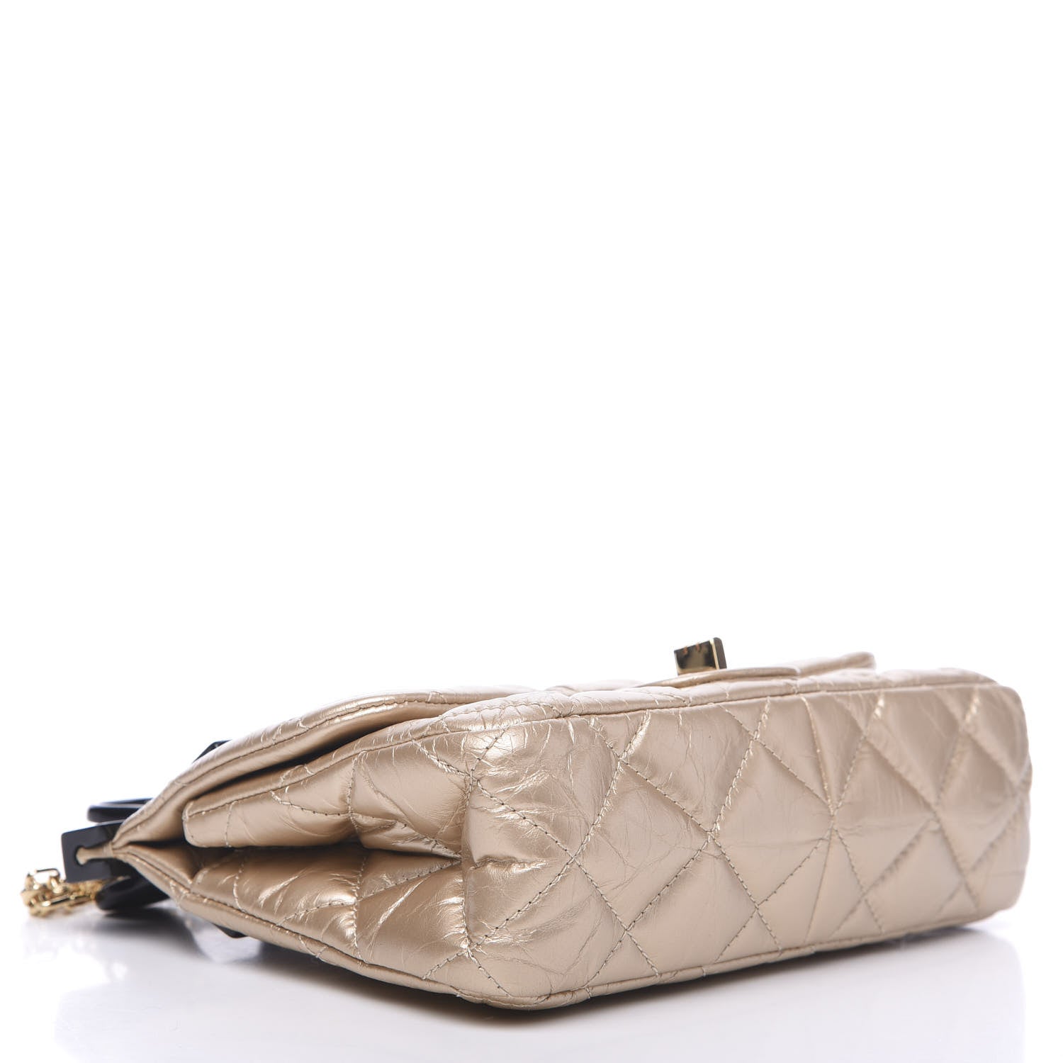 Chanel Aged Calfskin Quilted 2.55 Reissue Mini Hanger Flap Gold 3 of 9