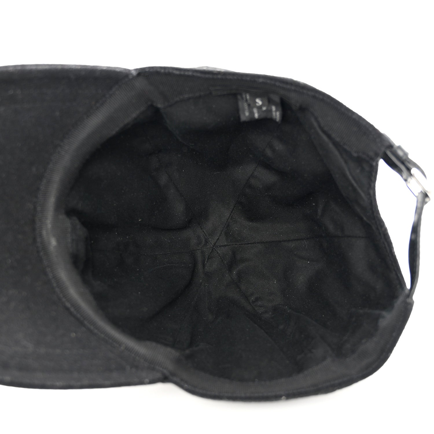 Prada Tessuto Wool Baseball Cap S Black 7 of 10