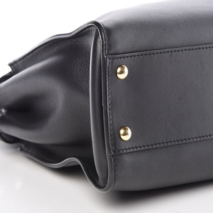Fendi Vitello Seta Shiny Nappa Medium Peekaboo Iconic Satchel Black 9 of 10