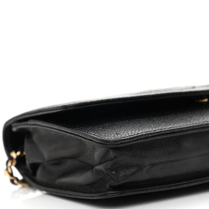 Chanel Caviar Timeless CC Wallet On Chain WOC Black 10 of 14
