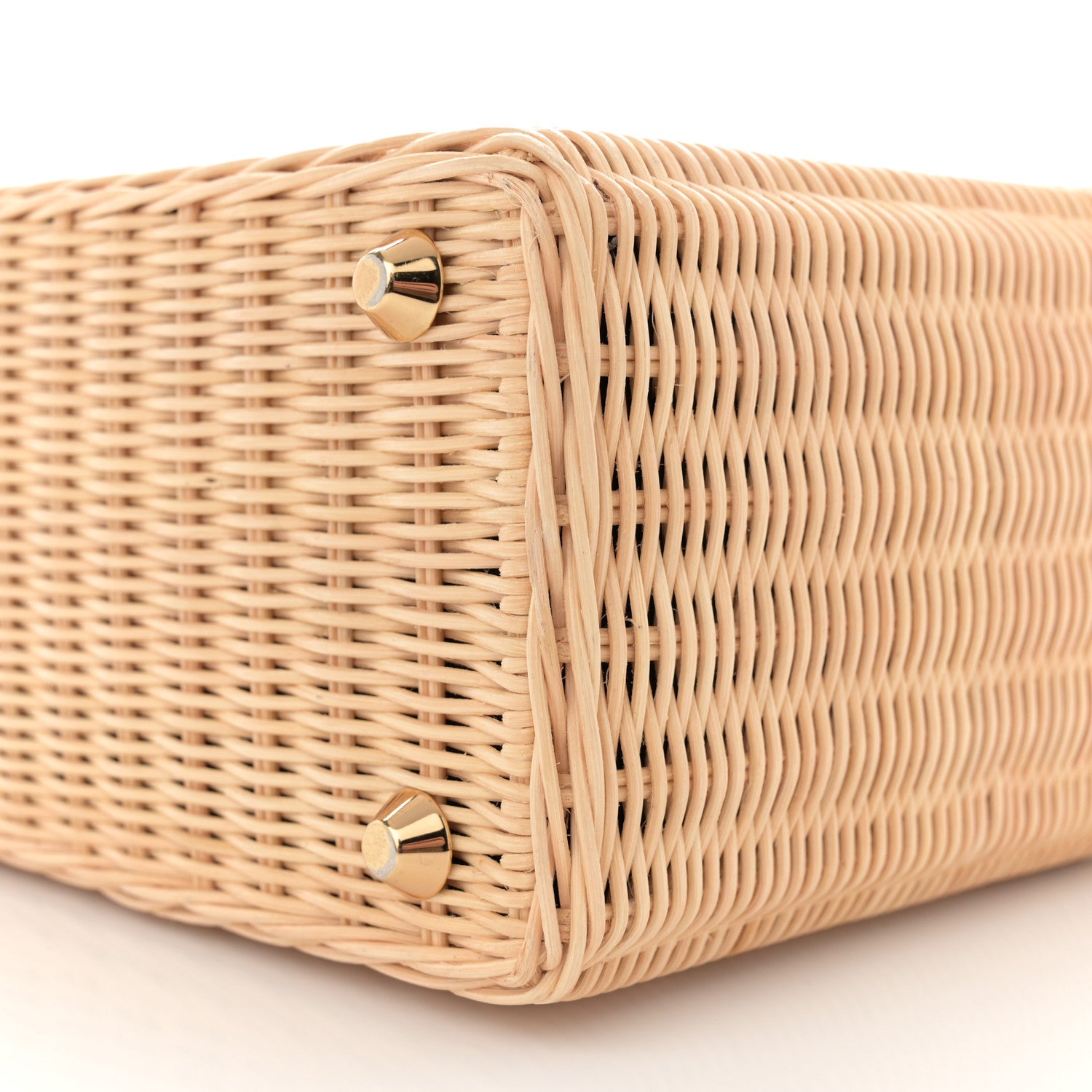 Prada Wicker Canvas Tote Naturale Black 11 of 12