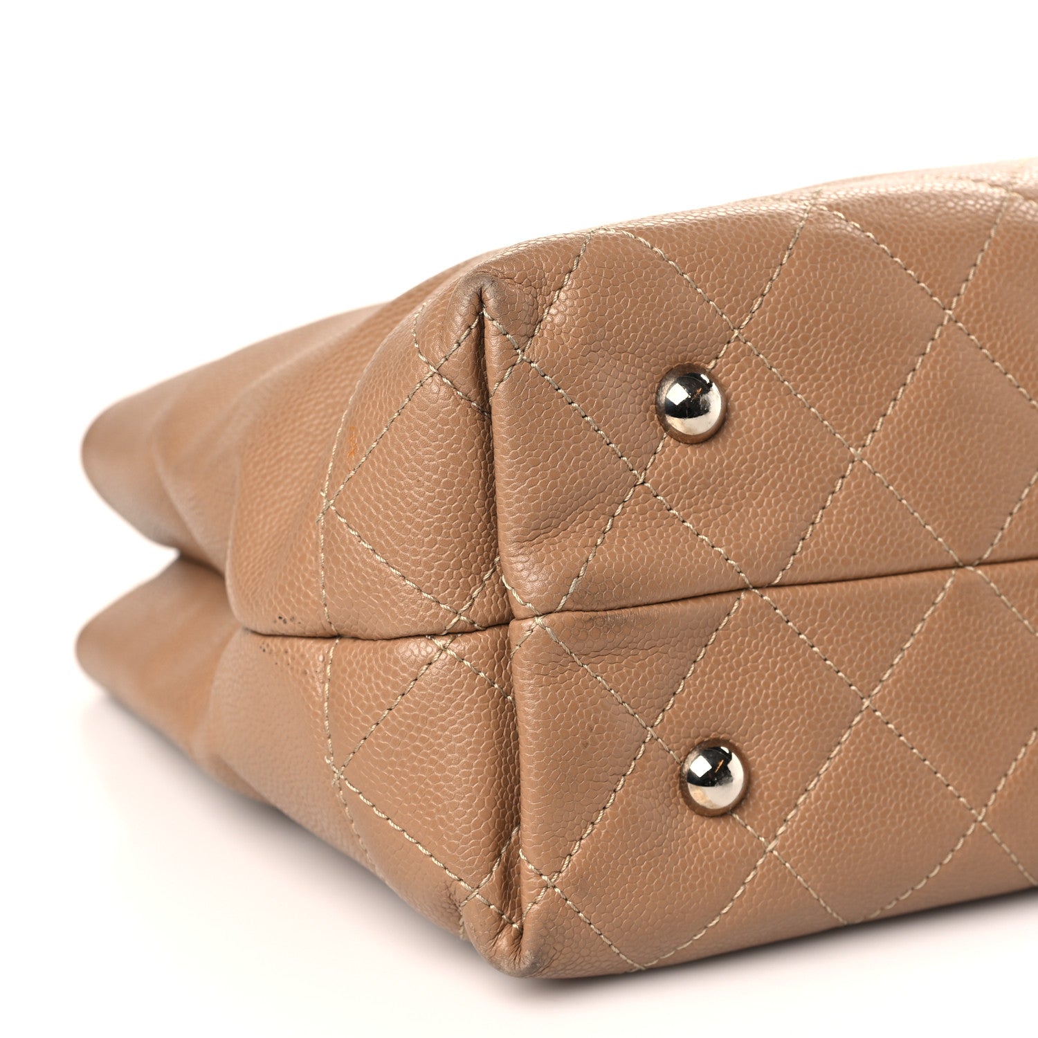 Chanel Caviar Medium Soft CC Top Handle Tote Dark Beige 8 of 16