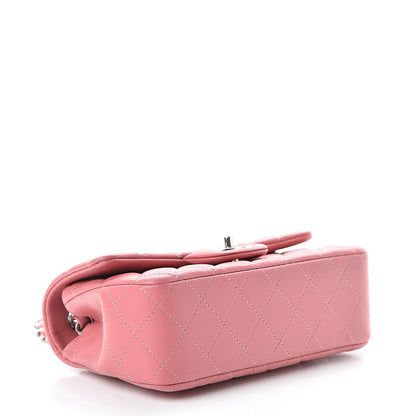 Chanel Lambskin Quilted Mini Rectangular Flap Pink 4 of 11