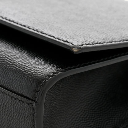 Saint Laurent Grain De Poudre Small Monogram Kate Satchel Black 13 of 14