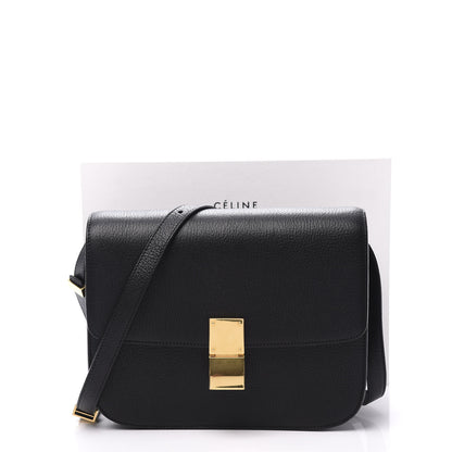 Celine Goatskin Medium Classic Box Flap Bag Black 10 of 10