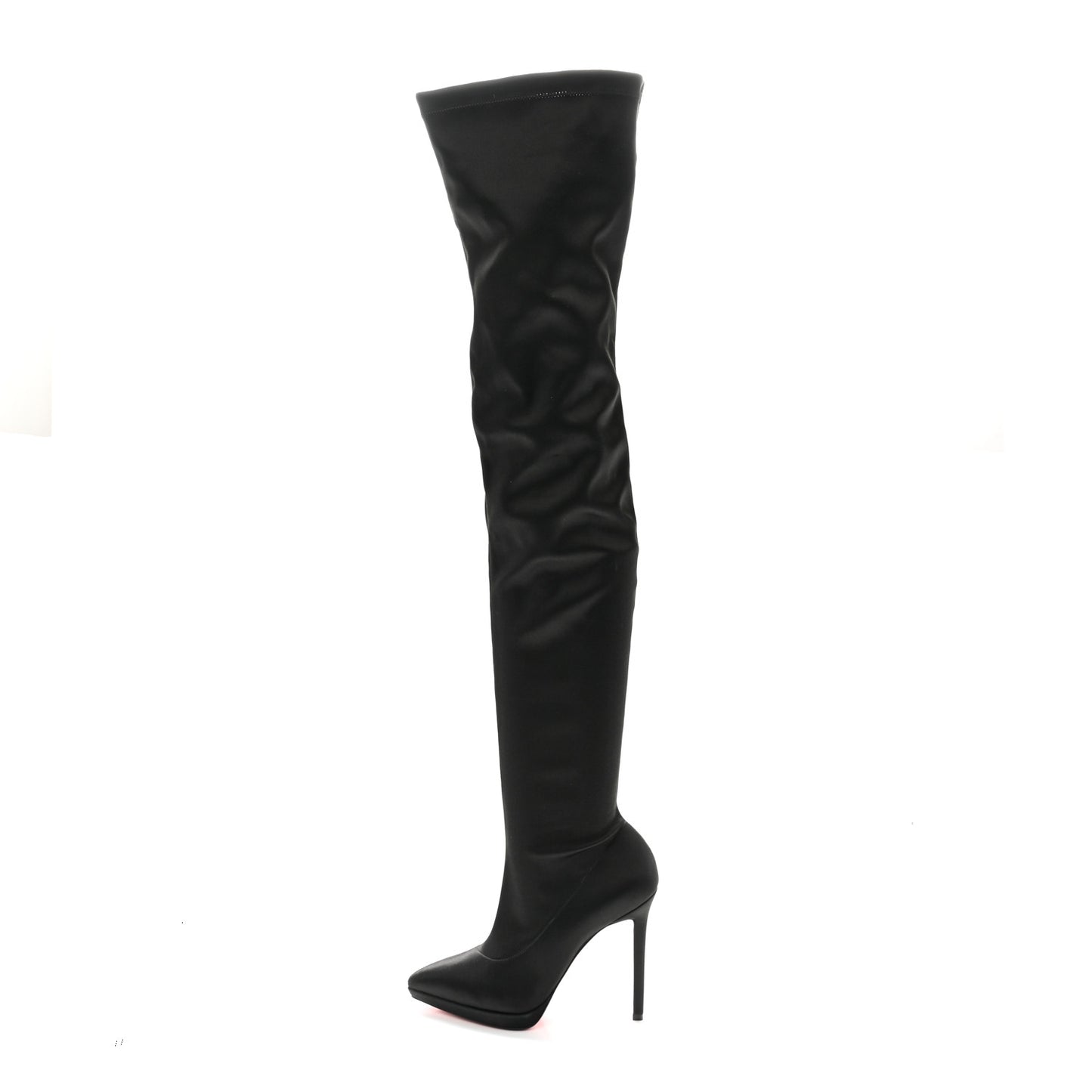 Crepe Satin Stretch Montana 120 Over The Knee Boots 38 Black