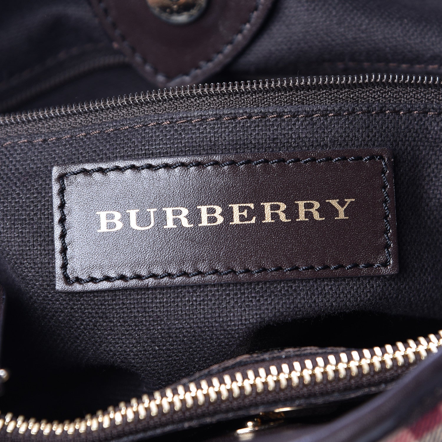 Burberry Haymarket Check Small Northfield Tote Chocolate 7 of 10