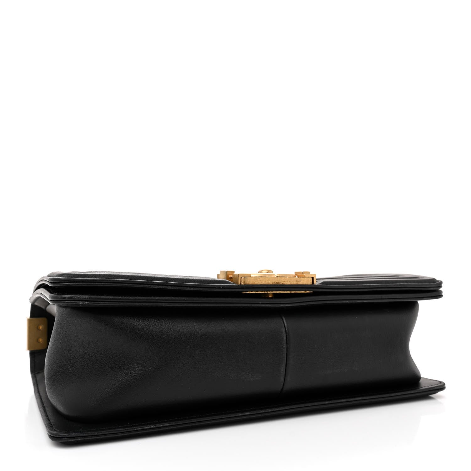Chanel Calfskin Medium Boy Logo Top Handle Flap Black 4 of 12