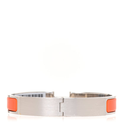 Hermes Matte Enamel Narrow Clic Clac HH Bracelet T6 Orange 3 of 6