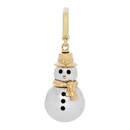 Louis Vuitton 18K Yellow Pink White Gold Black Onyx Snowman Charm Pendant 1 of 5