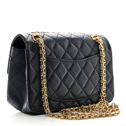 Chanel Aged Calfskin Quilted 2.55 Reissue Mini Flap Navy 3 of 10
