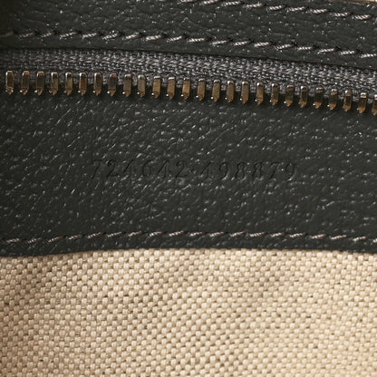 Gucci GG Supreme Monogram Textured Dollar Calfskin Medium Savoy Duffle Bag Grey Black Graphite Grey 5 of 11