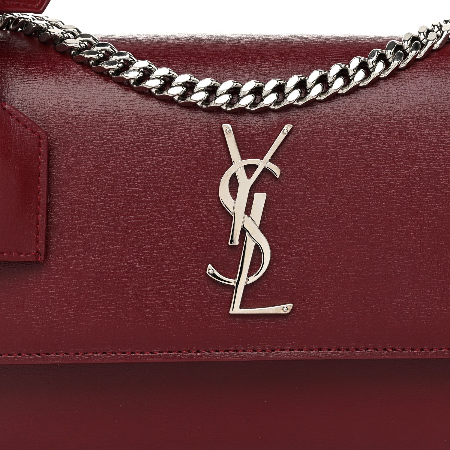 Saint Laurent Calfskin Medium Monogram Sunset Pallisandre 9 of 11