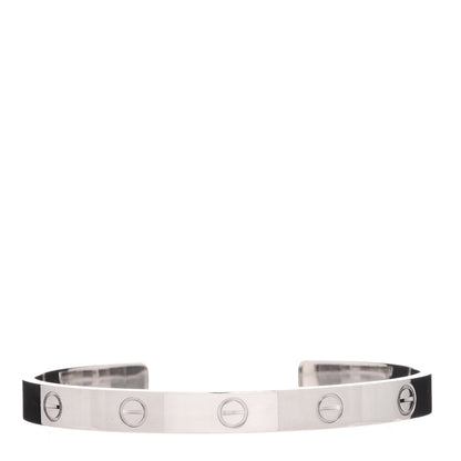 Cartier 18K White Gold LOVE Cuff Bracelet 18 1 of 7