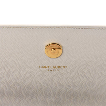 Saint Laurent Grain De Poudre Small Monogram Kate Satchel Optical White 10 of 11