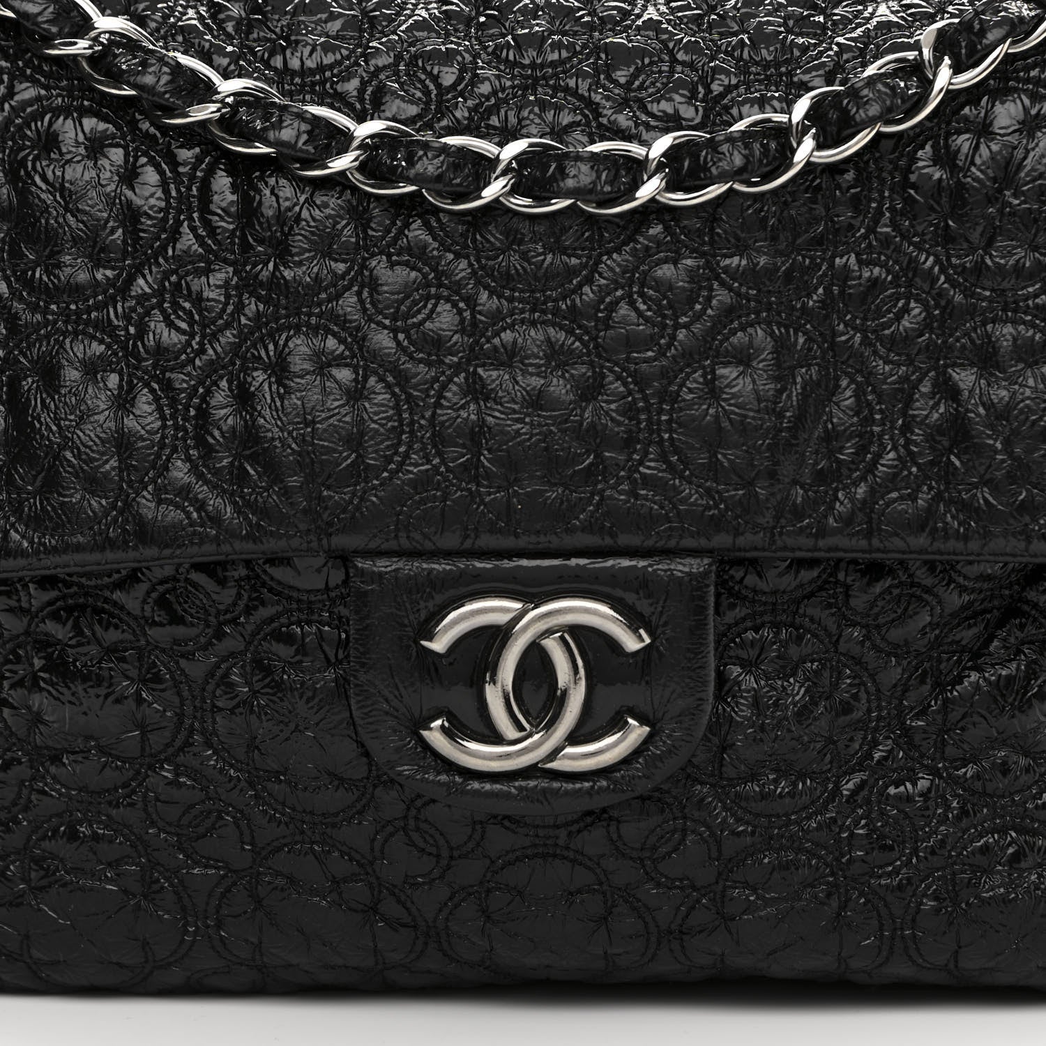 Chanel Vinyl Rock In Moscow Single Flap Black 8 of 10
