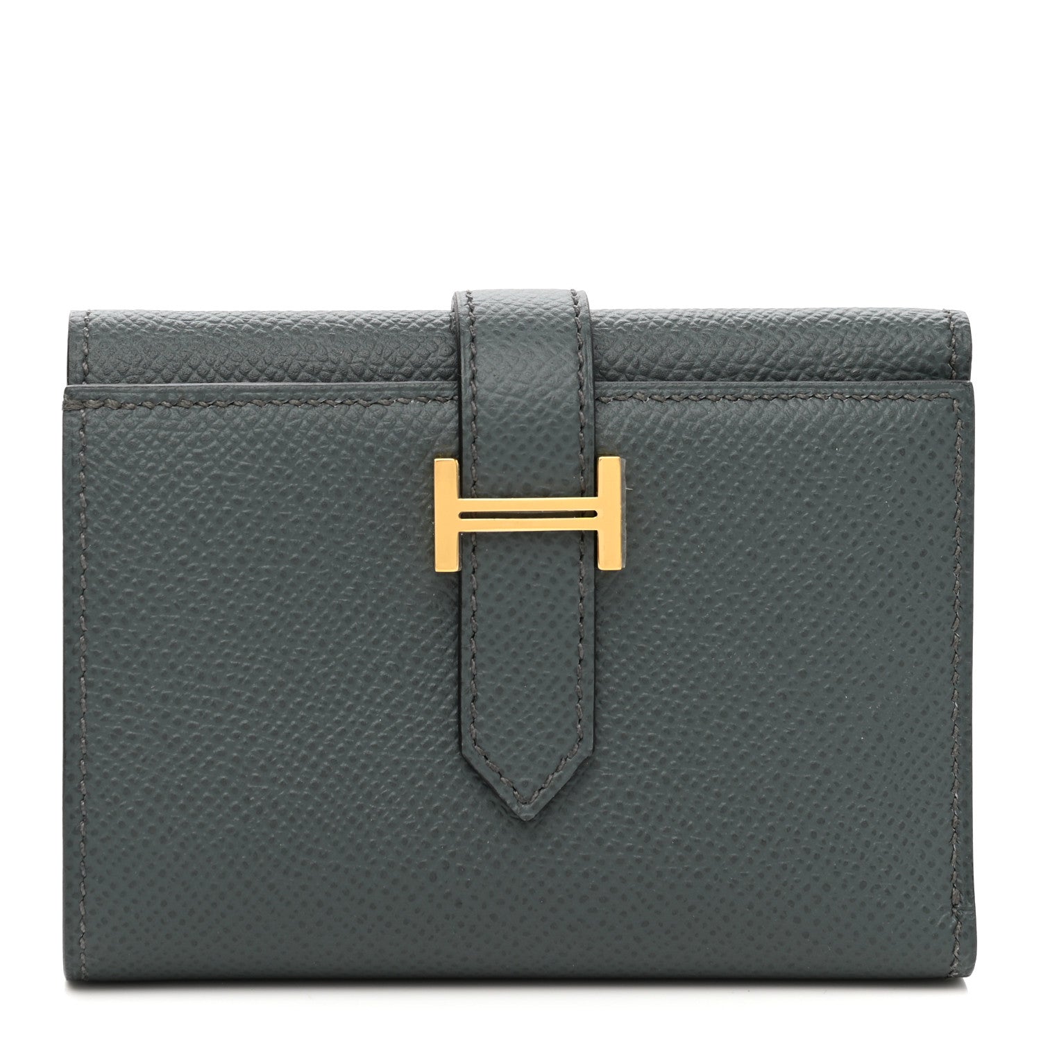 Hermes Epsom Tri-Fold Compact Bearn Wallet Bleu Orage 1 of 9