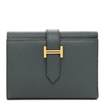Hermes Epsom Tri-Fold Compact Bearn Wallet Bleu Orage 1 of 9