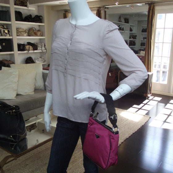 Prada Tessuto Braided Handbag Pink 2 of 10