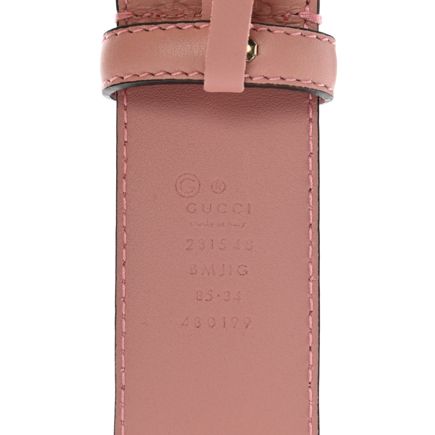 Gucci Soft Microguccissima Margaux Calfskin Belt 85 34 Soft Pink 3 of 6