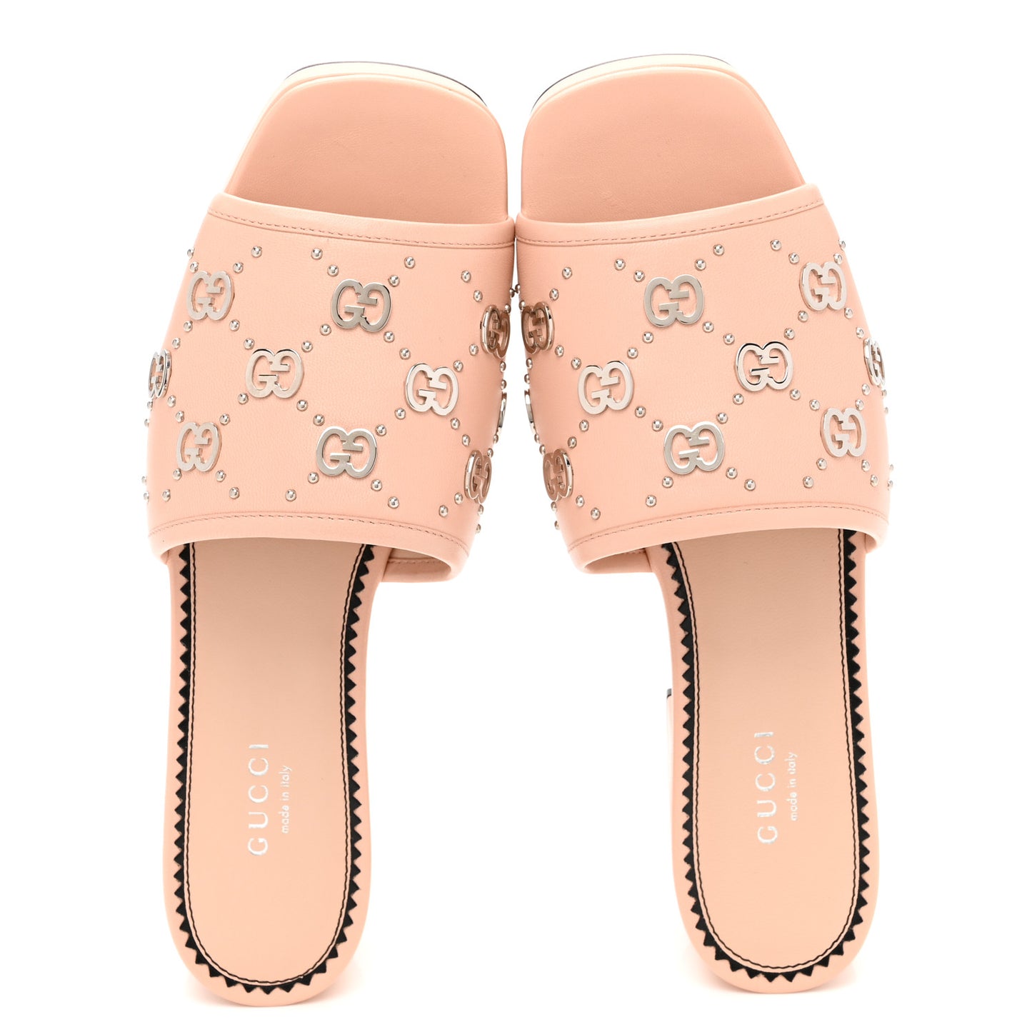 Malaga Kid Interlocking G Studs 25/50mm Platform Sandals 37.5 Perfect Pink