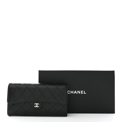 Chanel Caviar Quilted Large Gusset Flap Wallet Black 10 of 10