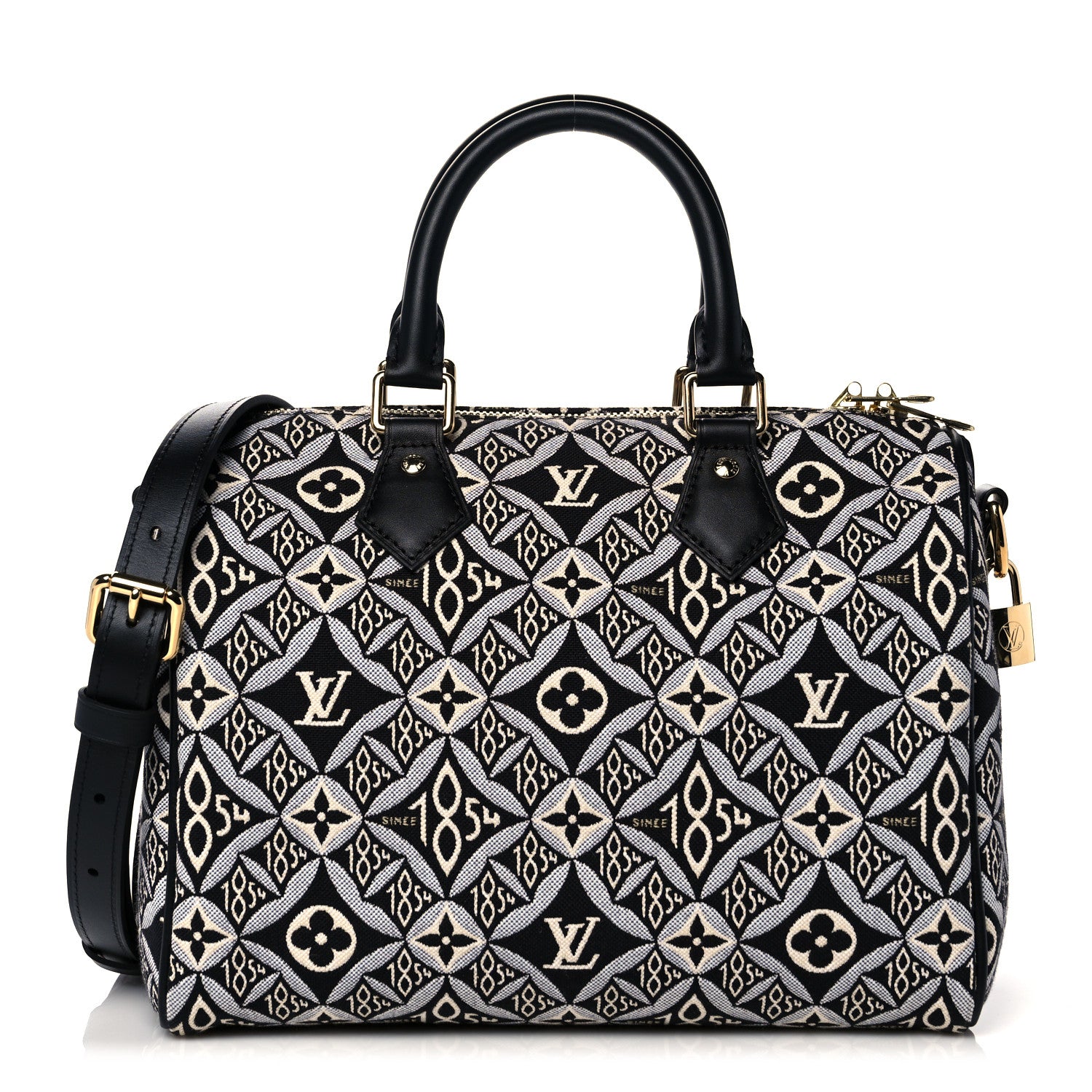 Louis Vuitton Jacquard Since 1854 Speedy Bandouliere 25 Grey 1 of 11