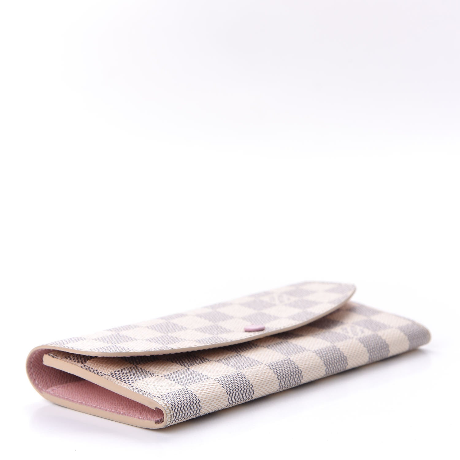Louis Vuitton Damier Azur Emilie Wallet Rose Ballerine 4 of 11
