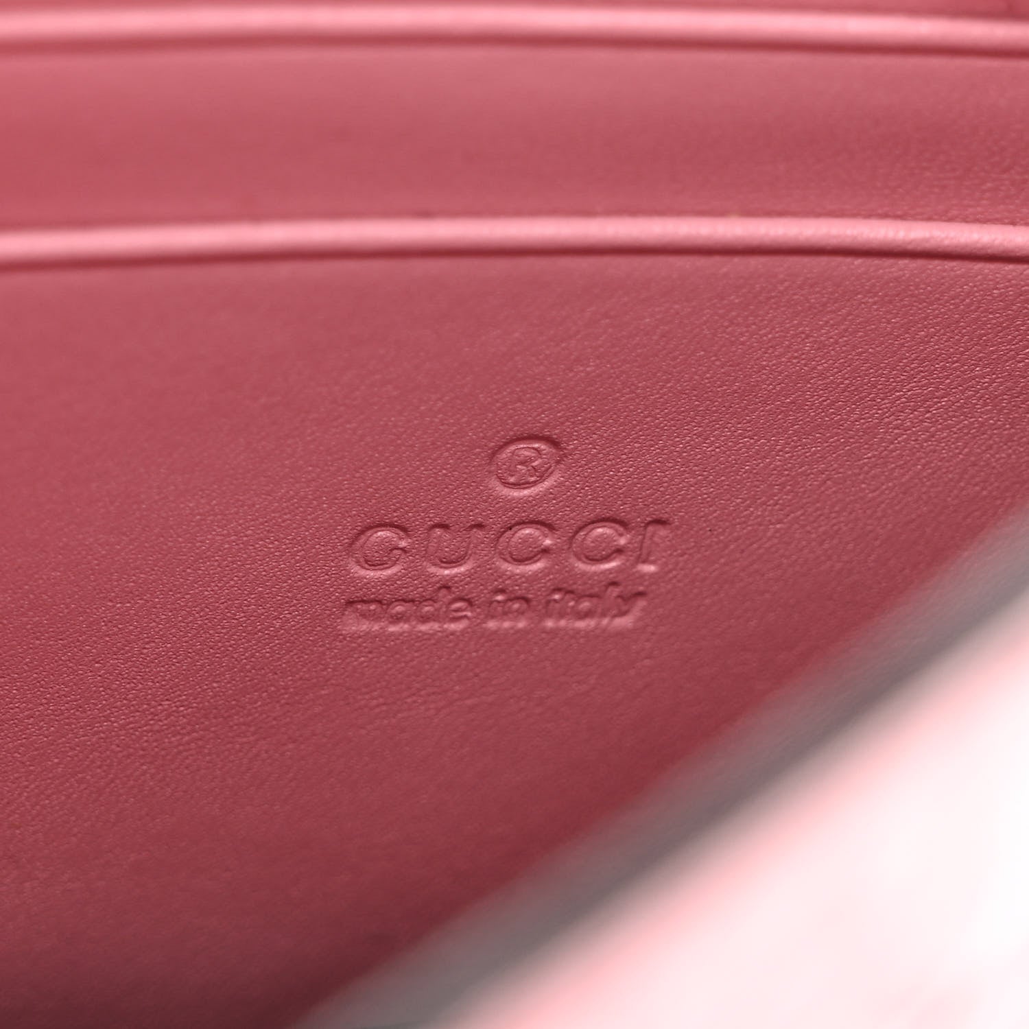 Gucci Guccissima Icon Chain Wallet Carmine Rose 6 of 10