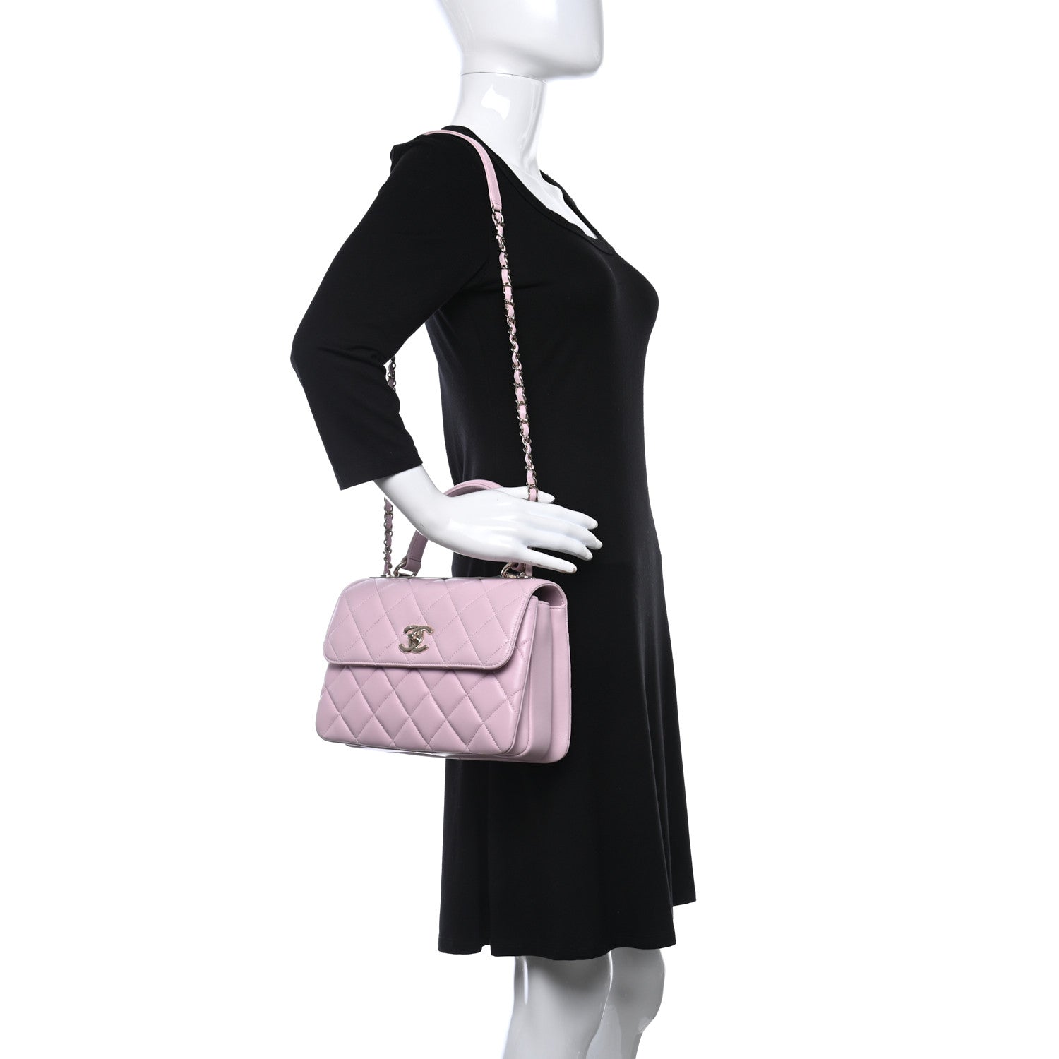 Chanel Lambskin Quilted Small Trendy CC Flap Dual Handle Bag Lilac 2 of 12