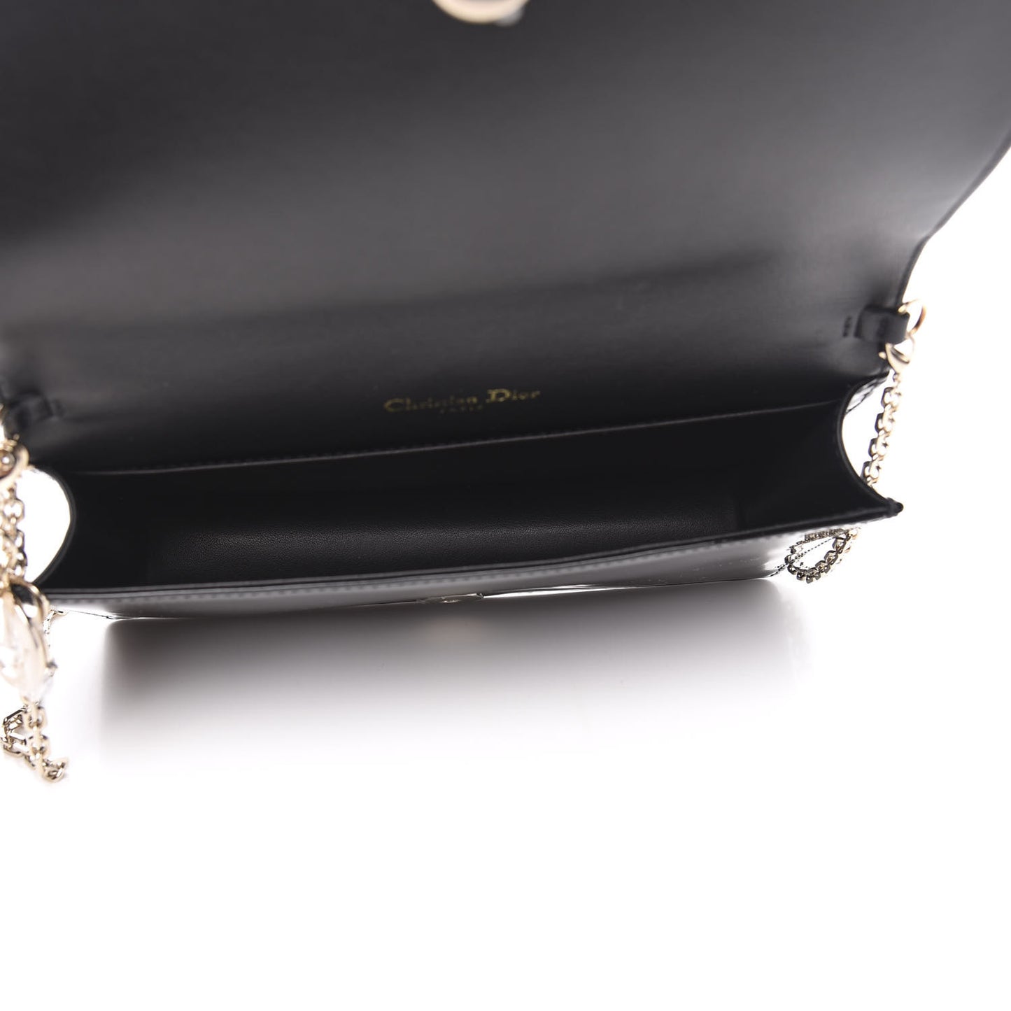 Patent Cannage Lady Dior Clutch Black