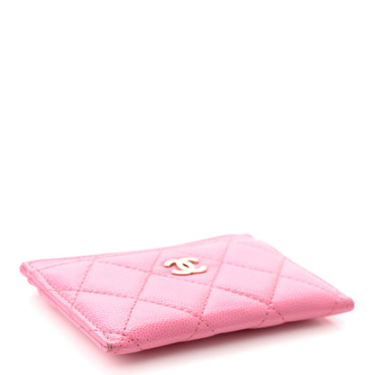 Chanel Caviar Quilted Card Holder Pink 4 of 9