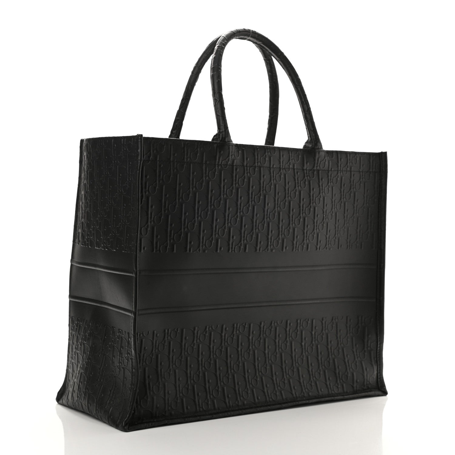 Christian Dior Oblique Calfskin Embossed Large Book Tote Black 3 of 8
