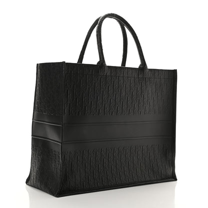 Christian Dior Oblique Calfskin Embossed Large Book Tote Black 3 of 8