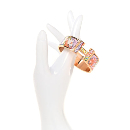 Hermes Enamel Printed Wide Clic Clac H Bracelet GM Pastel Acidule 2 of 4