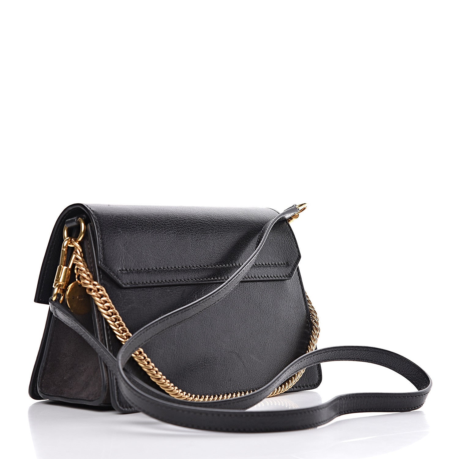 Givenchy Goatskin Suede Small GV3 Shoulder Bag Black 3 of 15