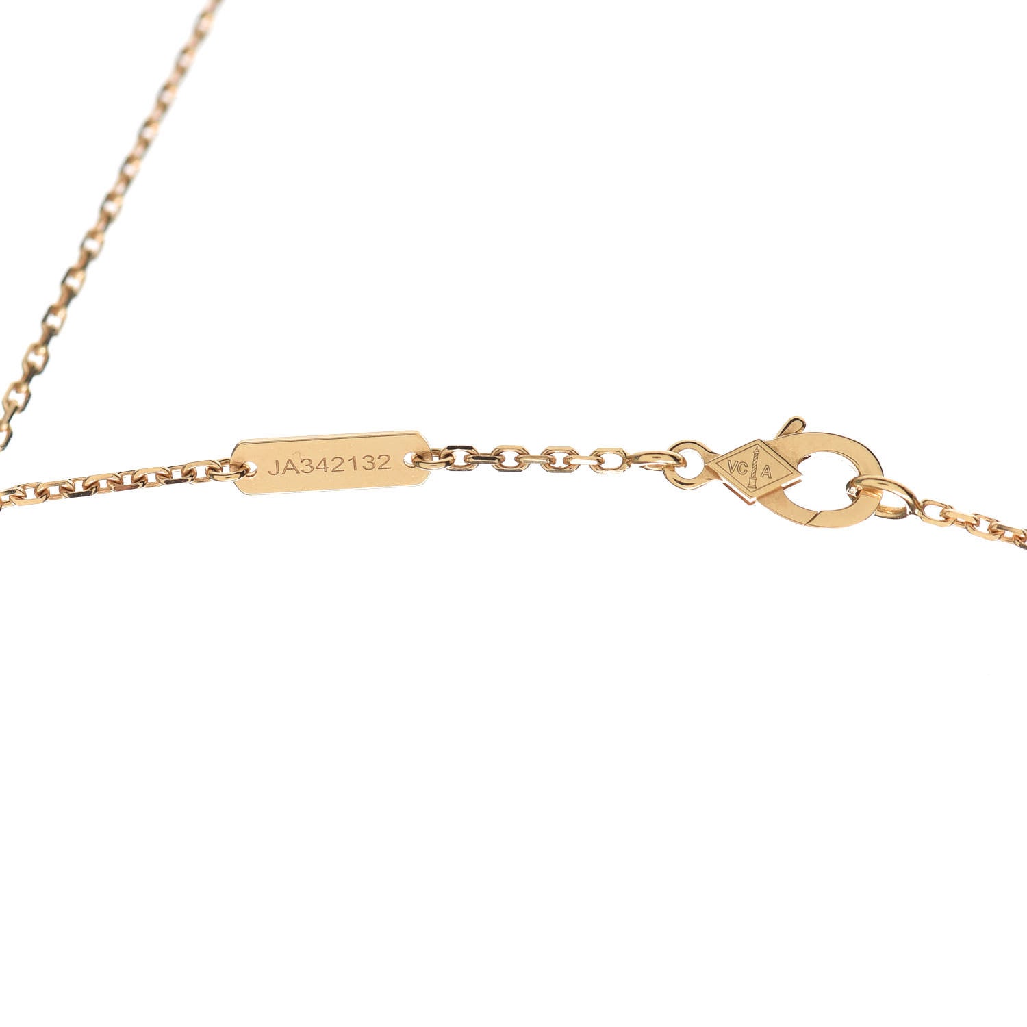 Van Cleef & Arpels 18K Yellow Gold Diamond Yellow Mother of Pearl Vintage Alhambra Pendant Necklace 5 of 9