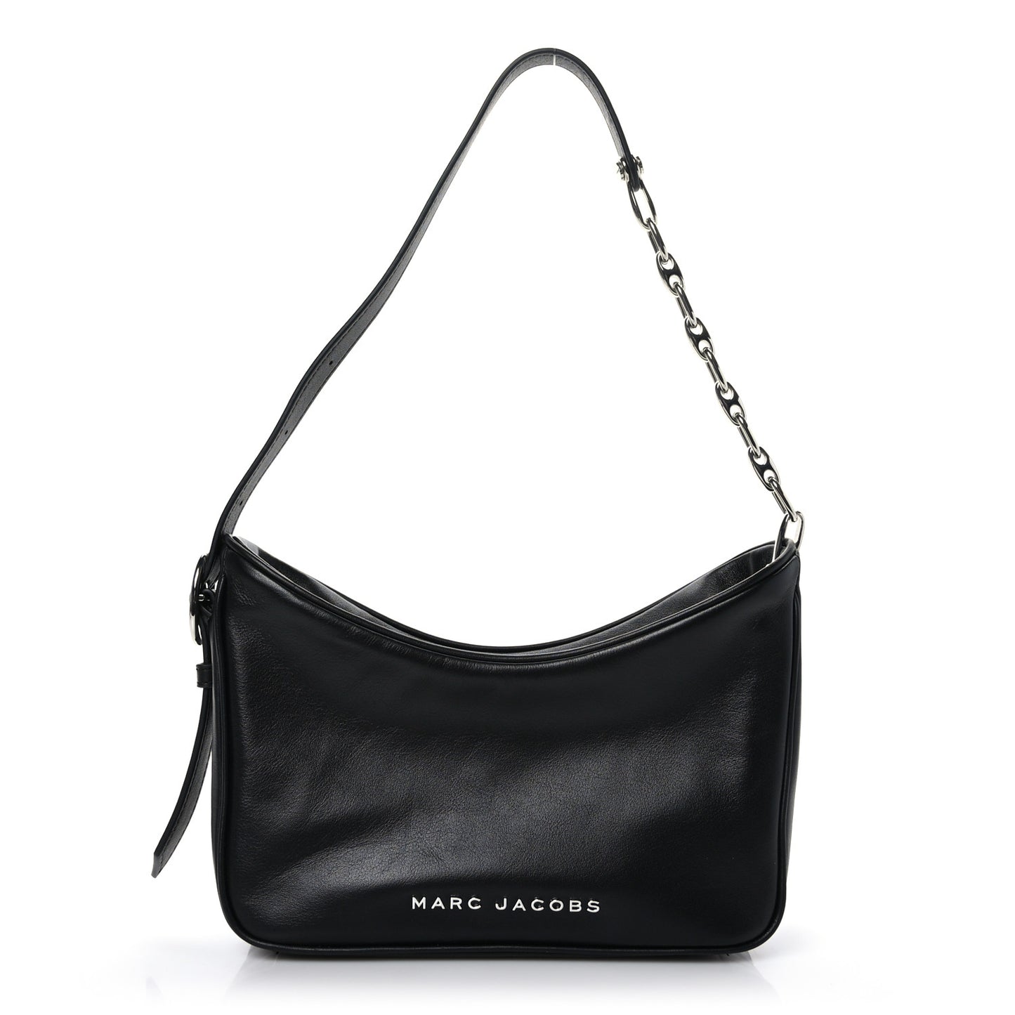 Calfskin Tempo Baguette Shoulder Bag Black
