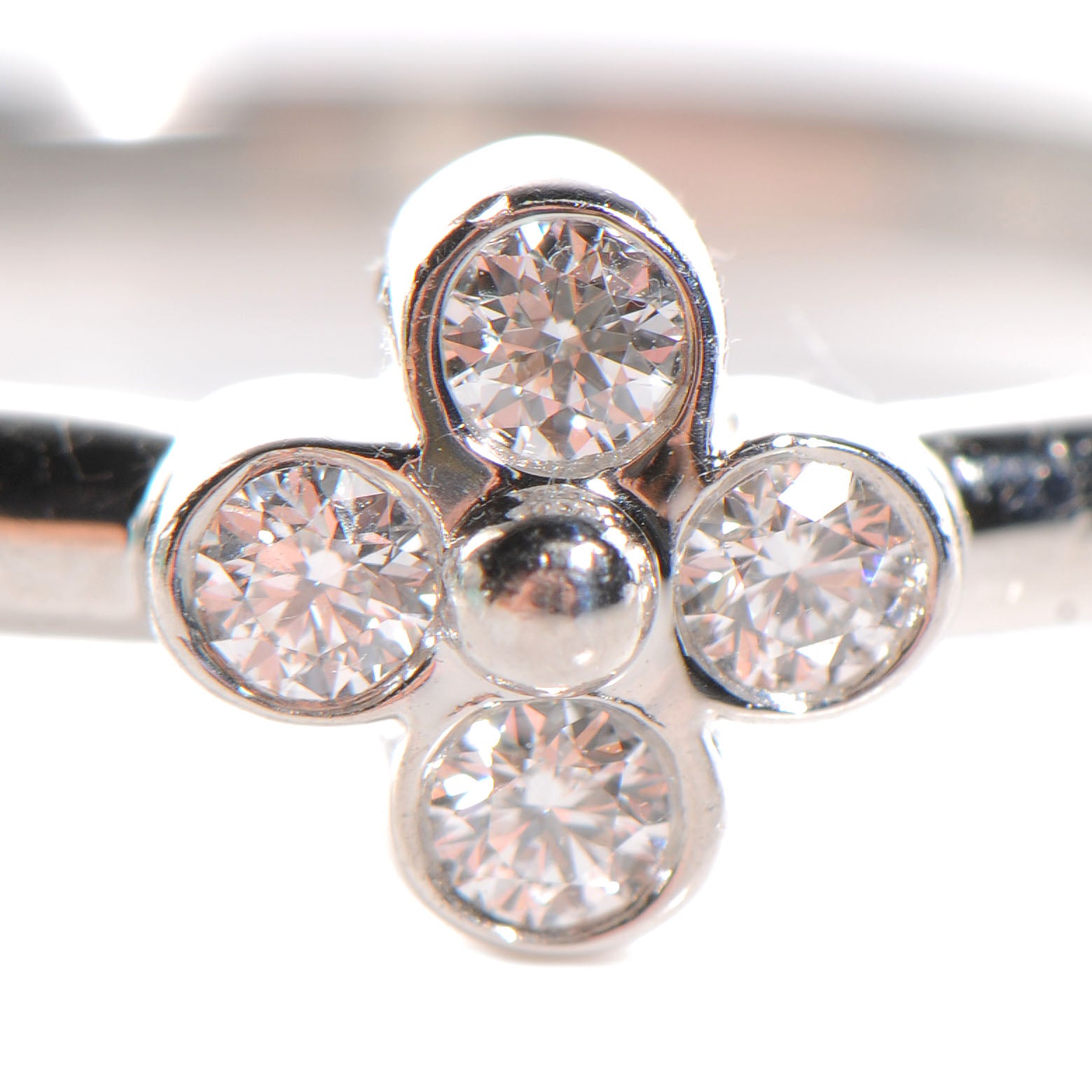 Tiffany Platinum and Diamond Lace Ring 6 3 of 5
