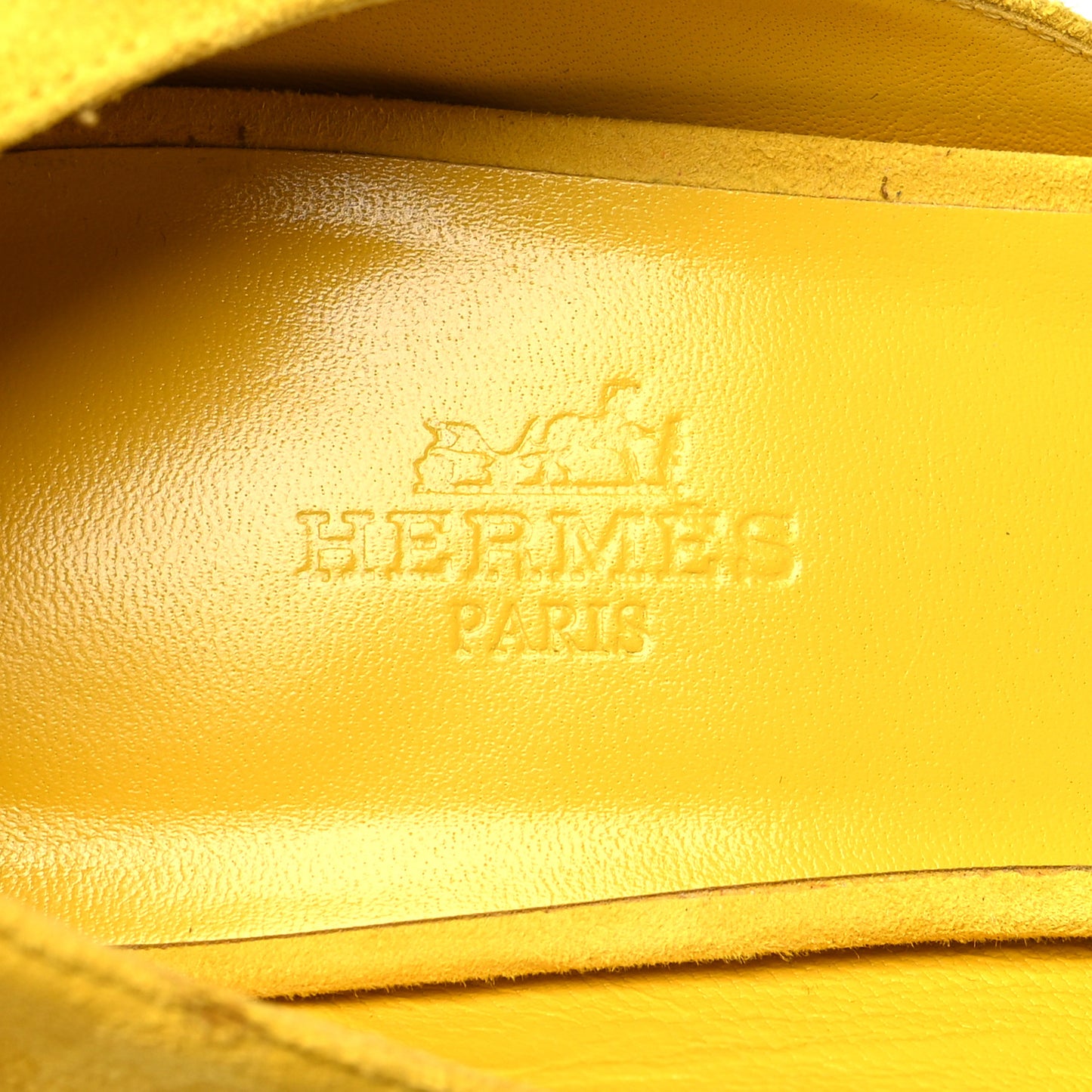 Suede Goatskin Choc Sandals 41 Yellow