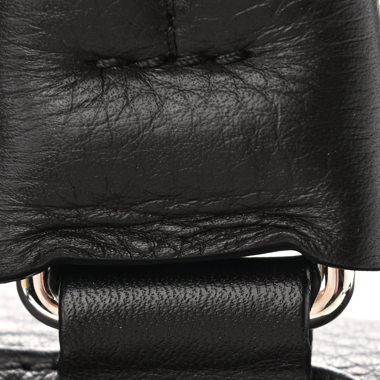 Pebbled Calfskin Small Pandora Pure Flap Bag Black