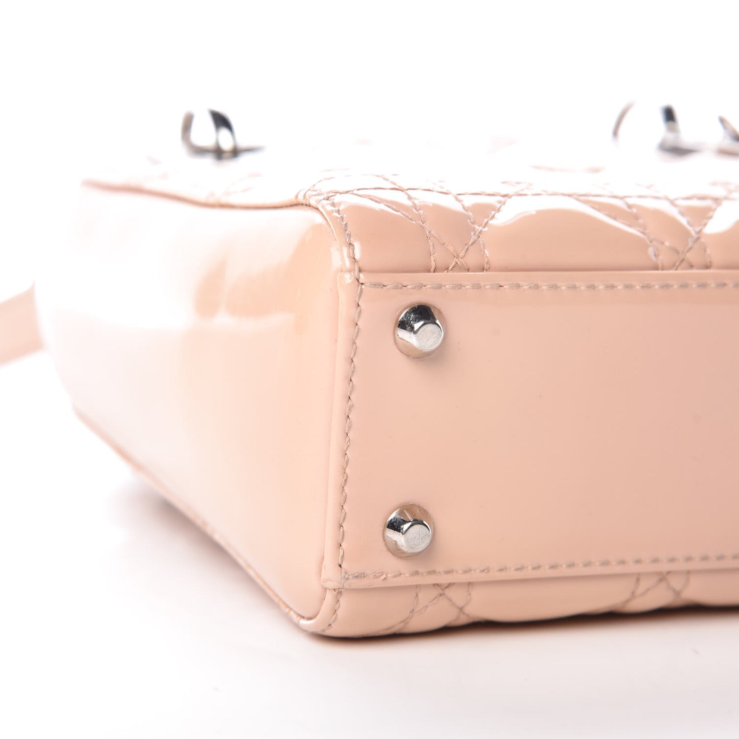 Patent Cannage Mini Lady Dior Light Pink