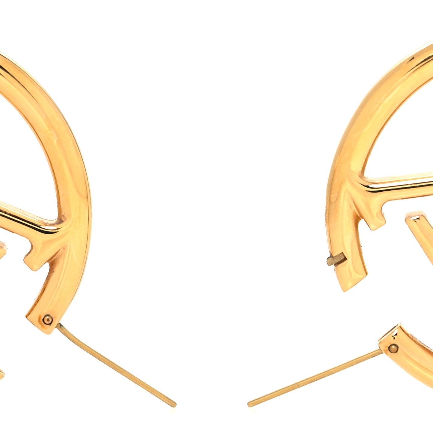 Metal Louise Hoop Earrings Gold