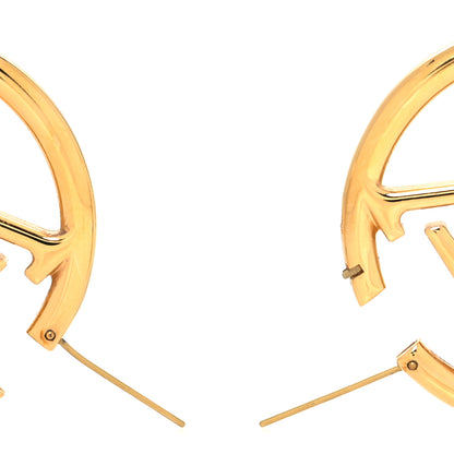 Louis Vuitton Metal Louise Hoop Earrings Gold 3 of 4